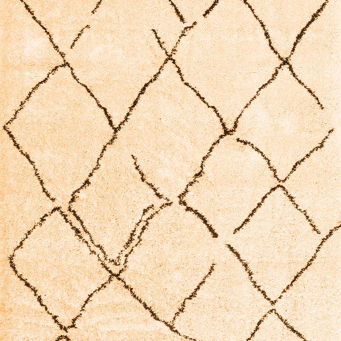 Solid Orange Modern Rug, con2986org