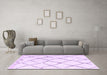 Machine Washable Solid Purple Modern Area Rugs in a Living Room, wshcon2986pur