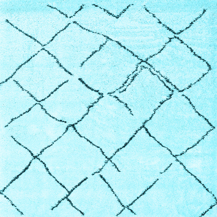 Square Solid Light Blue Modern Rug, con2986lblu