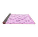 Sideview of Solid Pink Modern Rug, con2986pnk