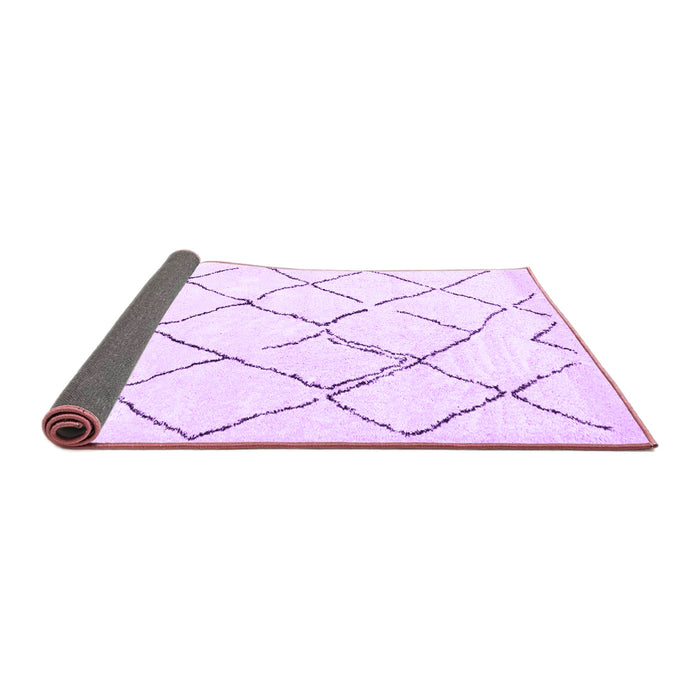 Sideview of Solid Purple Modern Rug, con2986pur