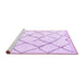 Sideview of Machine Washable Solid Purple Modern Area Rugs, wshcon2986pur