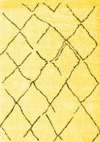 Solid Yellow Modern Rug, con2986yw