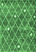Machine Washable Trellis Emerald Green Modern Area Rugs, wshcon2987emgrn