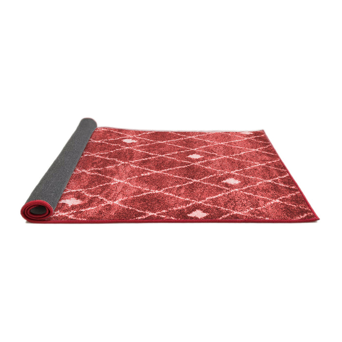 Trellis Red Modern Area Rugs