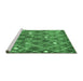 Sideview of Machine Washable Trellis Emerald Green Modern Area Rugs, wshcon2987emgrn