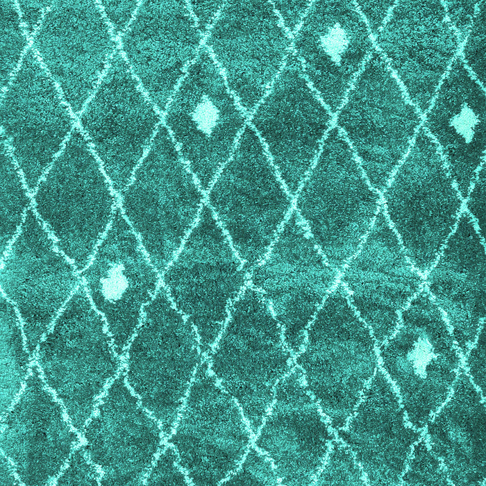 Machine Washable Trellis Turquoise Modern Area Rugs, wshcon2987turq