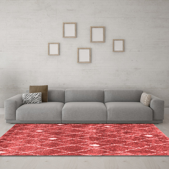 Modern Red Washable Rugs