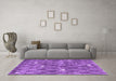Machine Washable Trellis Purple Modern Area Rugs in a Living Room, wshcon2987pur