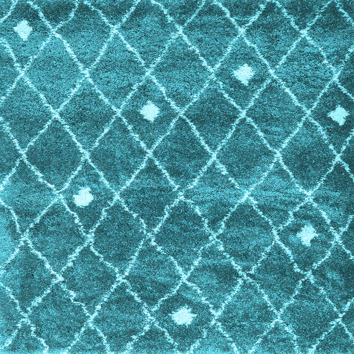 Square Machine Washable Trellis Light Blue Modern Rug, wshcon2987lblu