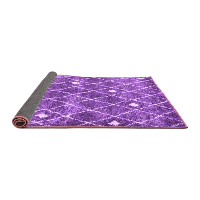 Sideview of Trellis Purple Modern Rug, con2987pur