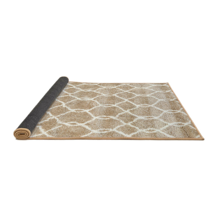 Thickness of Contemporary Wheat Beige Trellis Rug, con2988