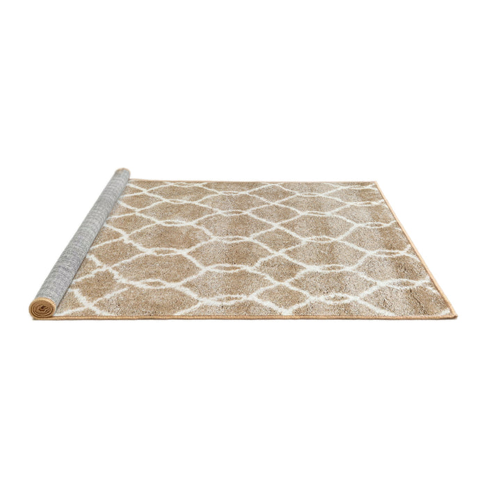 Serging Thickness of Machine Washable Contemporary Wheat Beige Rug, wshcon2988