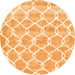 Square Trellis Orange Modern Rug, con2988org