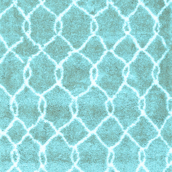 Machine Washable Trellis Light Blue Modern Rug, wshcon2988lblu