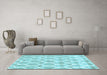 Machine Washable Trellis Light Blue Modern Rug in a Living Room, wshcon2988lblu