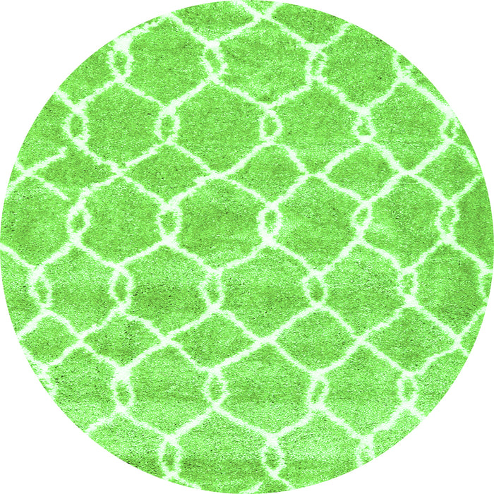 Machine Washable Trellis Green Modern Area Rugs, wshcon2988grn