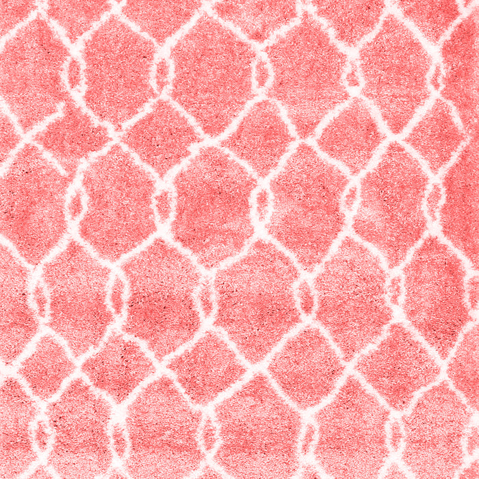 Trellis Red Modern Area Rugs