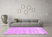 Machine Washable Trellis Purple Modern Area Rugs in a Living Room, wshcon2988pur