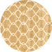 Round Trellis Brown Modern Rug, con2988brn