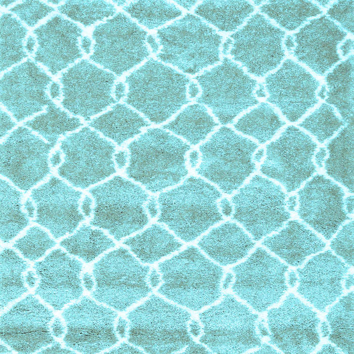 Square Machine Washable Trellis Light Blue Modern Rug, wshcon2988lblu