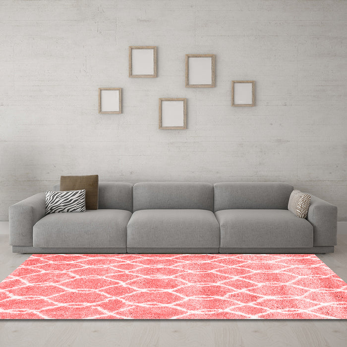Modern Red Washable Rugs