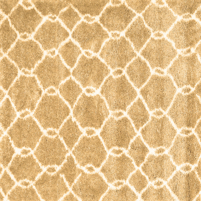 Square Machine Washable Trellis Brown Modern Rug, wshcon2988brn