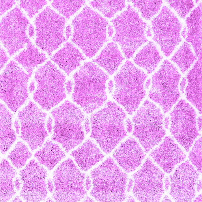 Machine Washable Trellis Purple Modern Area Rugs, wshcon2988pur