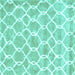 Square Trellis Turquoise Modern Rug, con2988turq