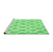 Sideview of Machine Washable Trellis Emerald Green Modern Area Rugs, wshcon2988emgrn