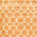 Round Machine Washable Trellis Orange Modern Area Rugs, wshcon2988org