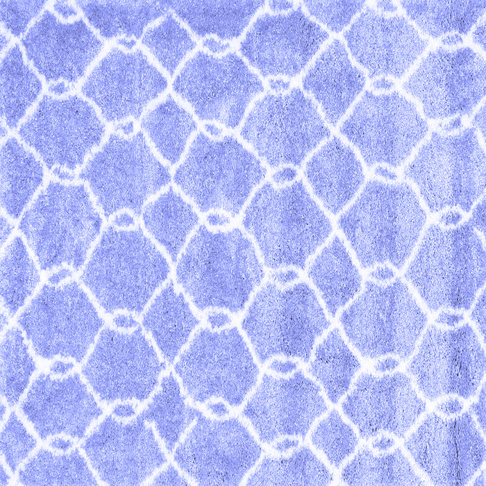 Square Machine Washable Trellis Blue Modern Rug, wshcon2988blu