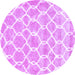 Round Trellis Purple Modern Rug, con2988pur