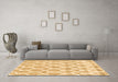 Machine Washable Trellis Brown Modern Rug in a Living Room,, wshcon2988brn