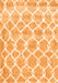 Serging Thickness of Machine Washable Trellis Orange Modern Area Rugs, wshcon2988org