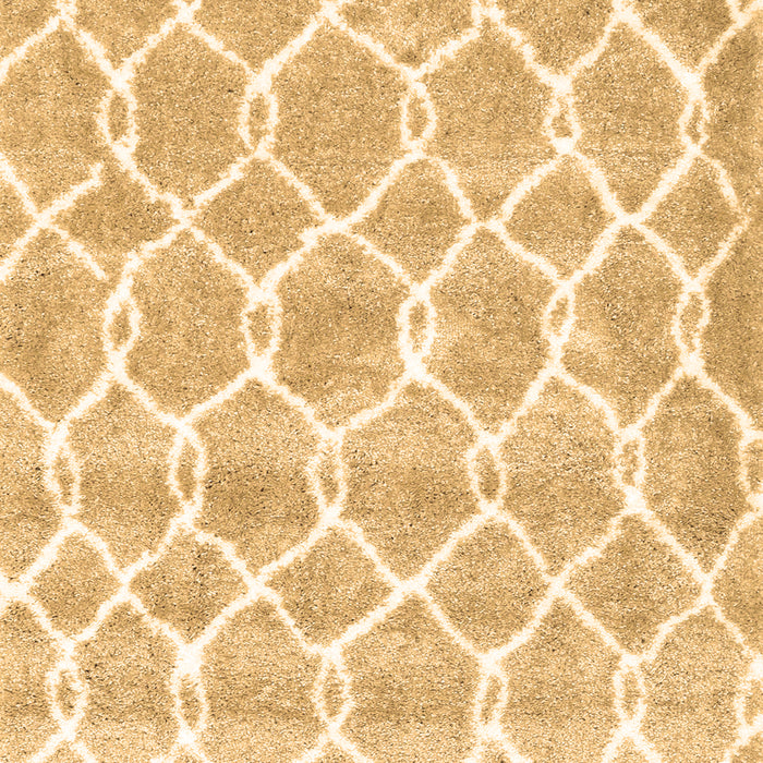 Machine Washable Trellis Brown Modern Rug, wshcon2988brn