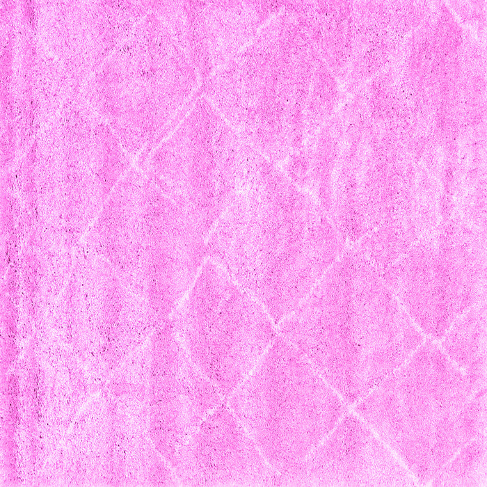 Square Machine Washable Trellis Pink Modern Rug, wshcon2989pnk