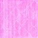 Square Machine Washable Trellis Pink Modern Rug, wshcon2989pnk