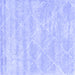 Square Machine Washable Trellis Blue Modern Rug, wshcon2989blu