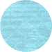 Round Trellis Light Blue Modern Rug, con2989lblu