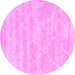 Round Trellis Pink Modern Rug, con2989pnk