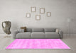 Machine Washable Trellis Pink Modern Rug in a Living Room, wshcon2989pnk