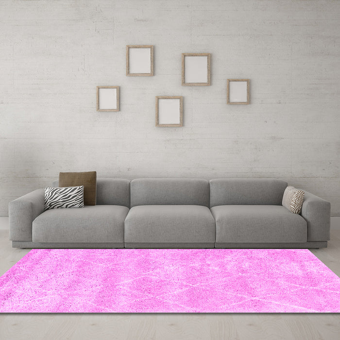 Machine Washable Trellis Pink Modern Rug in a Living Room, wshcon2989pnk