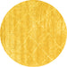 Round Trellis Yellow Modern Rug, con2989yw