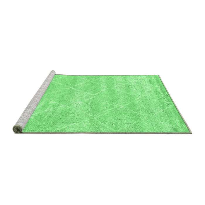 Sideview of Machine Washable Trellis Emerald Green Modern Area Rugs, wshcon2989emgrn