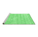 Sideview of Machine Washable Trellis Emerald Green Modern Area Rugs, wshcon2989emgrn