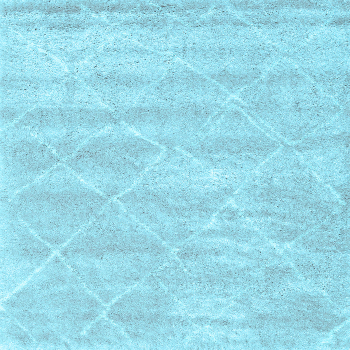 Square Machine Washable Trellis Light Blue Modern Rug, wshcon2989lblu