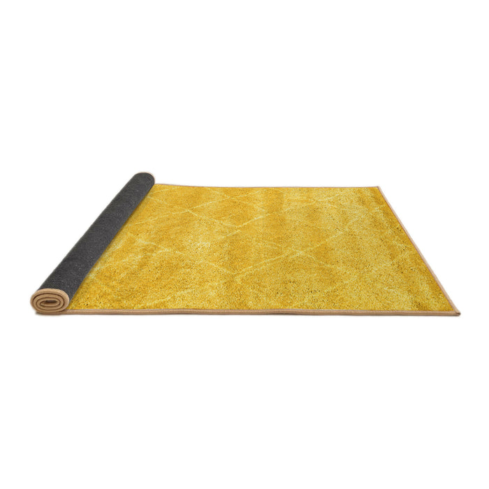Sideview of Trellis Yellow Modern Rug, con2989yw
