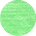 Round Trellis Emerald Green Modern Rug, con2989emgrn