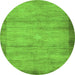 Machine Washable Abstract Green Contemporary Area Rugs, wshcon298grn